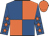 Royal blue and orange (quartered), royal blue sleeves, orange stars and cap
