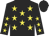 Black, yellow stars, black cap