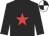 Black, red star, black & white quartered cap