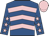 Royal blue, pink chevrons, royal blue sleeves, pink stars and cap