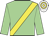 Light green, yellow sash, white and yellow hooped cap