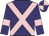 Purple, pink cross belts and armlets, quartered cap