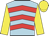 Light blue, red chevrons, yellow sleeves and cap