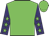 Green, purple sleeves, green stars, green cap