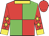 Red and green quartered, red sleeves, yellow stars, collar and cuffs, red cap