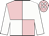 Pink and white (quartered), white sleeves, pink cap, white spots