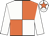 Orange & white quartered, white sleeves, white cap, orange star