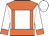 white, orange braces, orange yoke, orange belt, white sleeves, orange cuffs, white cap