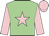 Light green, pink star, sleeves and cap