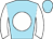 Sky blue, white spot and sleeves, sky blue cap
