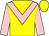 Yellow, pink chevron and sleeves, yellow cap