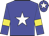 Big-blue body, white star, big-blue arms, yellow armlets, big-blue cap, white star
