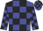 Blue body, black checked, blue arms, black checked, blue cap, black checked