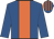 Royal blue, orange panel, striped cap
