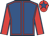 Royal blue, red seams, red sleeves, royal blue seams, red cap, royal blue star