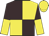 Yellow & brown quartered, halved sleeves, yellow cap