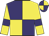 Yellow & purple quartered, purple armlet, quartered cap