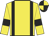 Yellow, black braces & armlet, quartered cap