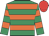 Emerald Green & Orange Hooped, red cap
