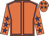 Orange, Purple seams, Orange sleeves, Purple stars, Orange cap, Purple stars