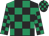 black, emerald green checks