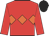 Red body, orange triple diamond, red sleeves, black cap