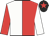 Red & white halved, black cap, red star
