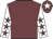 Garnet body, white arms, garnet stars, garnet cap, white star
