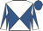 White and royal blue diabolo, royal blue and white diabolo on sleeves, royal blue cap