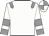 White, grey epaulettes, grey armbands and cuffs, quartered cap