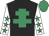 Black, emerald green cross of lorraine, white sleeves, emerald green stars, emerald green cap