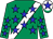 Emerald, white sash, blue stars, white cap, blue star, emerald peak