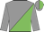 Grey and green halved diagonally, halved cap