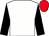 White, black sleeves, red cap,