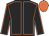Black, orange seams, orange cap