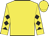 Yellow, yellow and black diamonds on sleeves, yellow cuffs and cap