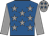 Royal blue, grey stars and sleeves, grey cap, royal blue stars