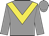 Grey, yellow chevron
