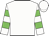 White body, white arms, green hooped, white cap