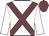 White body, garnet cross sashes, white arms, garnet cap