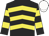 Black & yellow chevrons, hooped sleeves, white cap