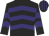 Black & purple chevrons, striped cap