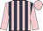 Pink & dark blue stripes, pink sleeves & cap