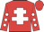 Red, white cross of lorraine, red sleeves, white spots
