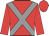 Red, grey cross belts
