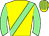 Yellow, light green sash and sleeves, striped cap