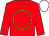 red, yellow circle, white cap