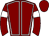 Maroon, white seams and armlets