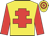 Yellow, red cross of lorraine & sleeves, hooped cap