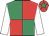 Red & emerald green quartered, white sleeves, red cap, emerald green star